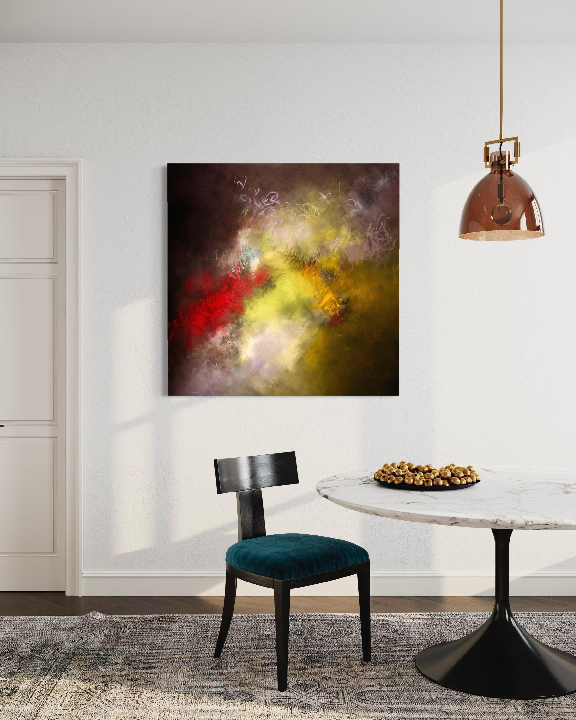 El nacimiento del tiempo - Pintura abstracta contemporánea - Painting Contemporáneo de Beth Shields