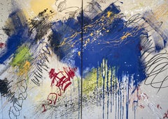 La Danza del Tiempo (díptico) - Pintura Abstracta Contemporánea