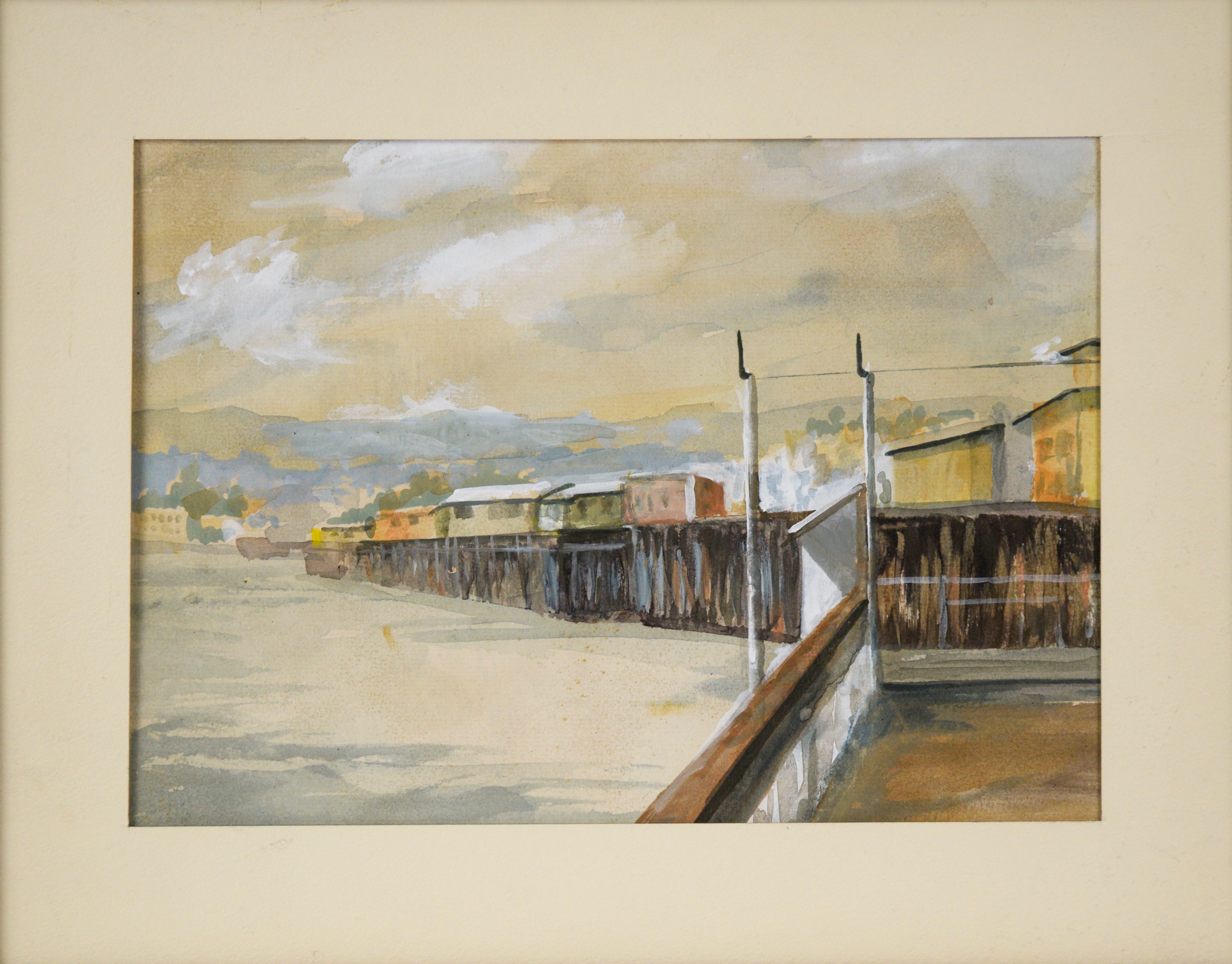 Santa Cruz Wharf by Beth T. Wilkins For Sale 2