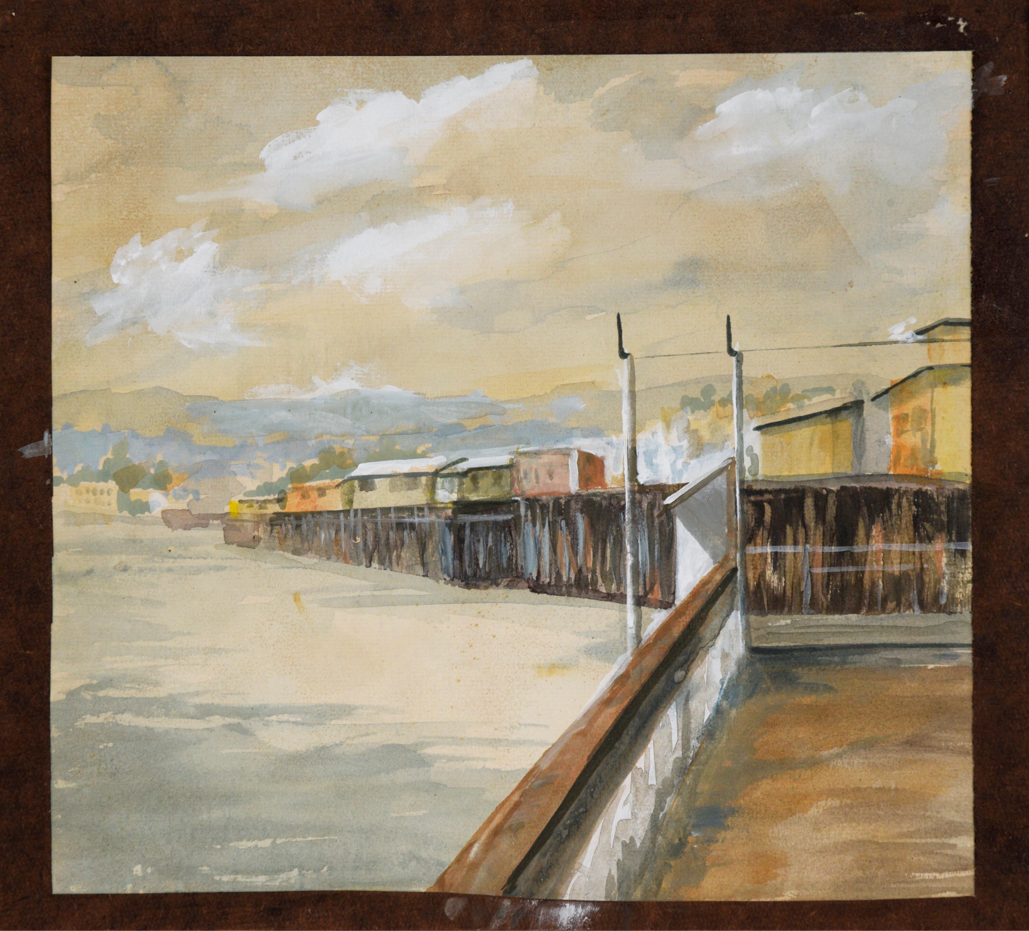 Santa Cruz Wharf by Beth T. Wilkins For Sale 3