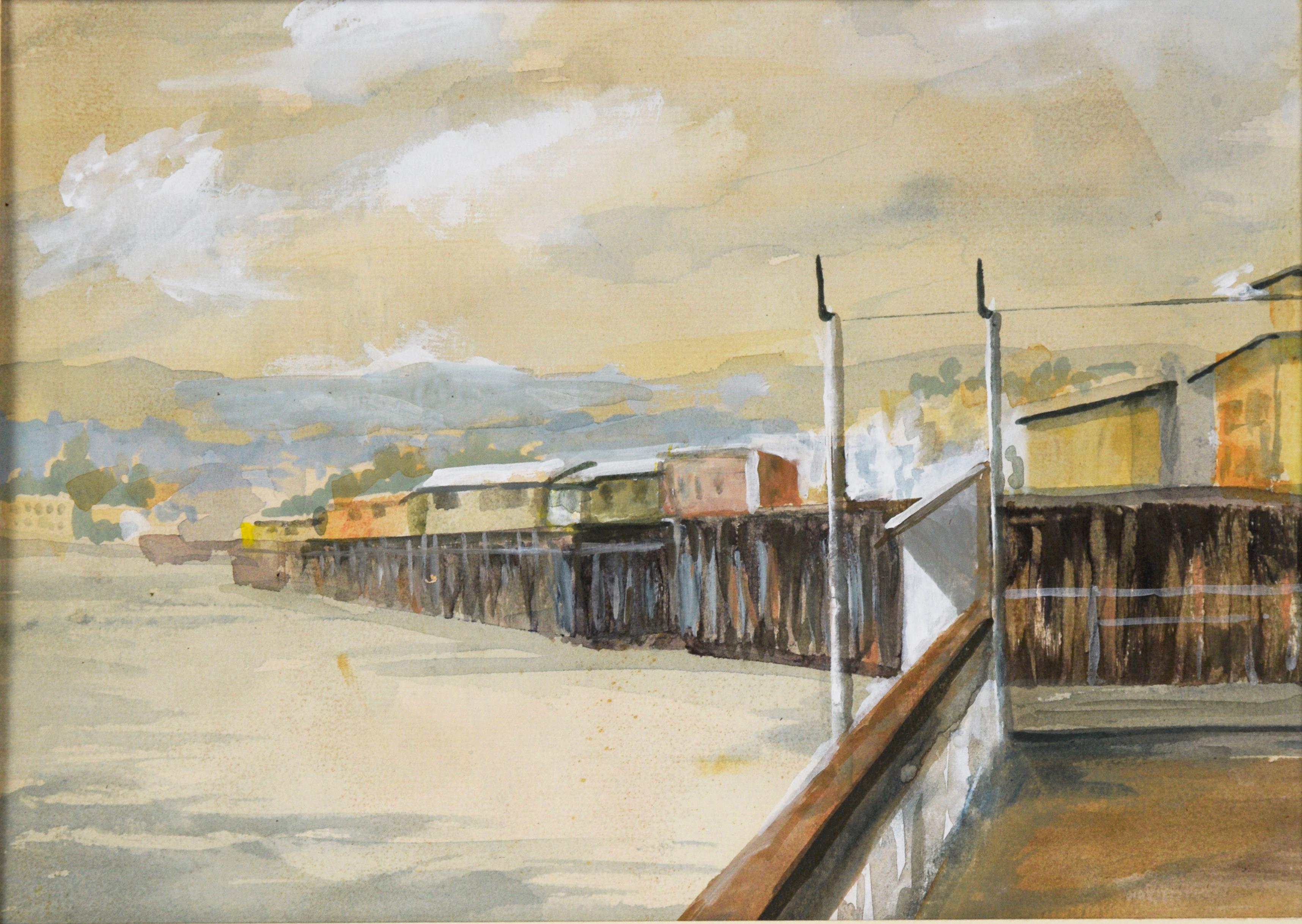 Santa Cruz Wharf by Beth T. Wilkins For Sale 4