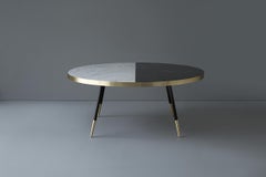Bethan Gray • Band Coffee Table Two Tone Black and White with Brass
