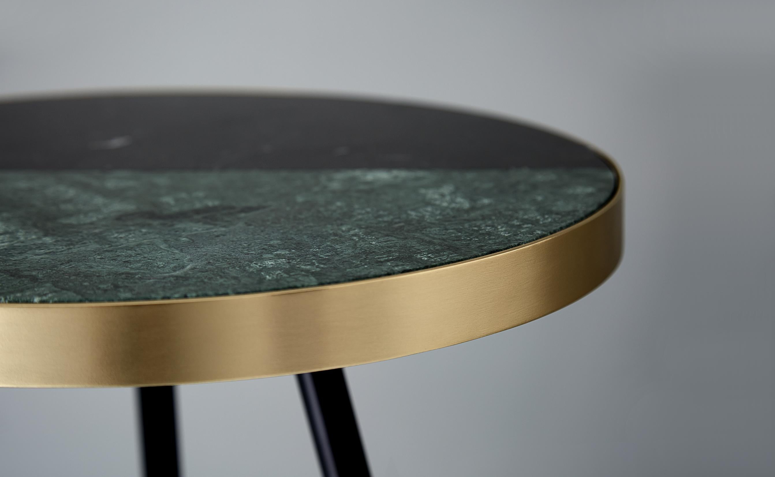 black and brass side table