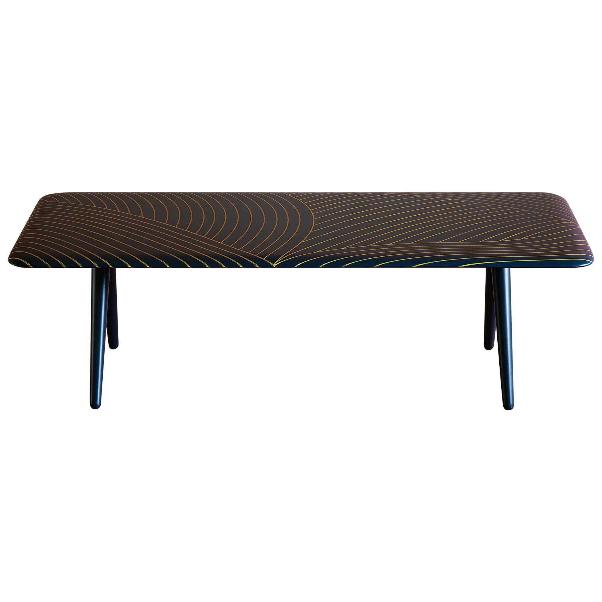 Bethan Gray Dhow Coffee Table in Charcoal and Brass