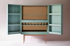 Bethan Gray Dhow Large Bar Cabinet Monochrome and Brass