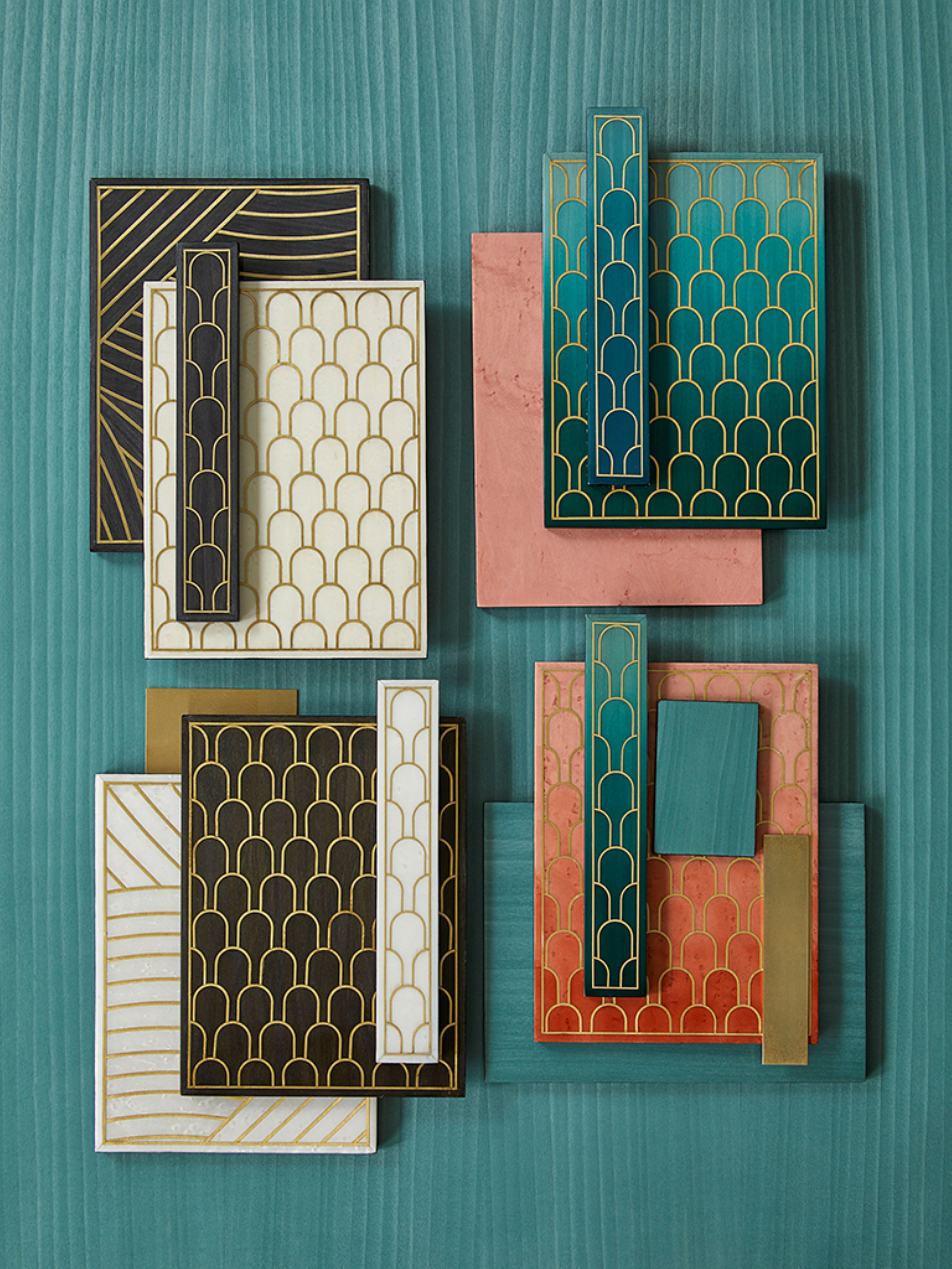 Bethan Gray Armadio Nizwa 2x2 in verde acqua e ottone in vendita 4