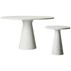 Bethan Grey All Carrara Marble Brogue Profile Dining Table