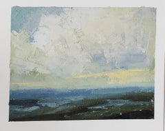 Atmosphere von Bethanne Cople, Öl auf Papier, Strandlandschaftsgemälde