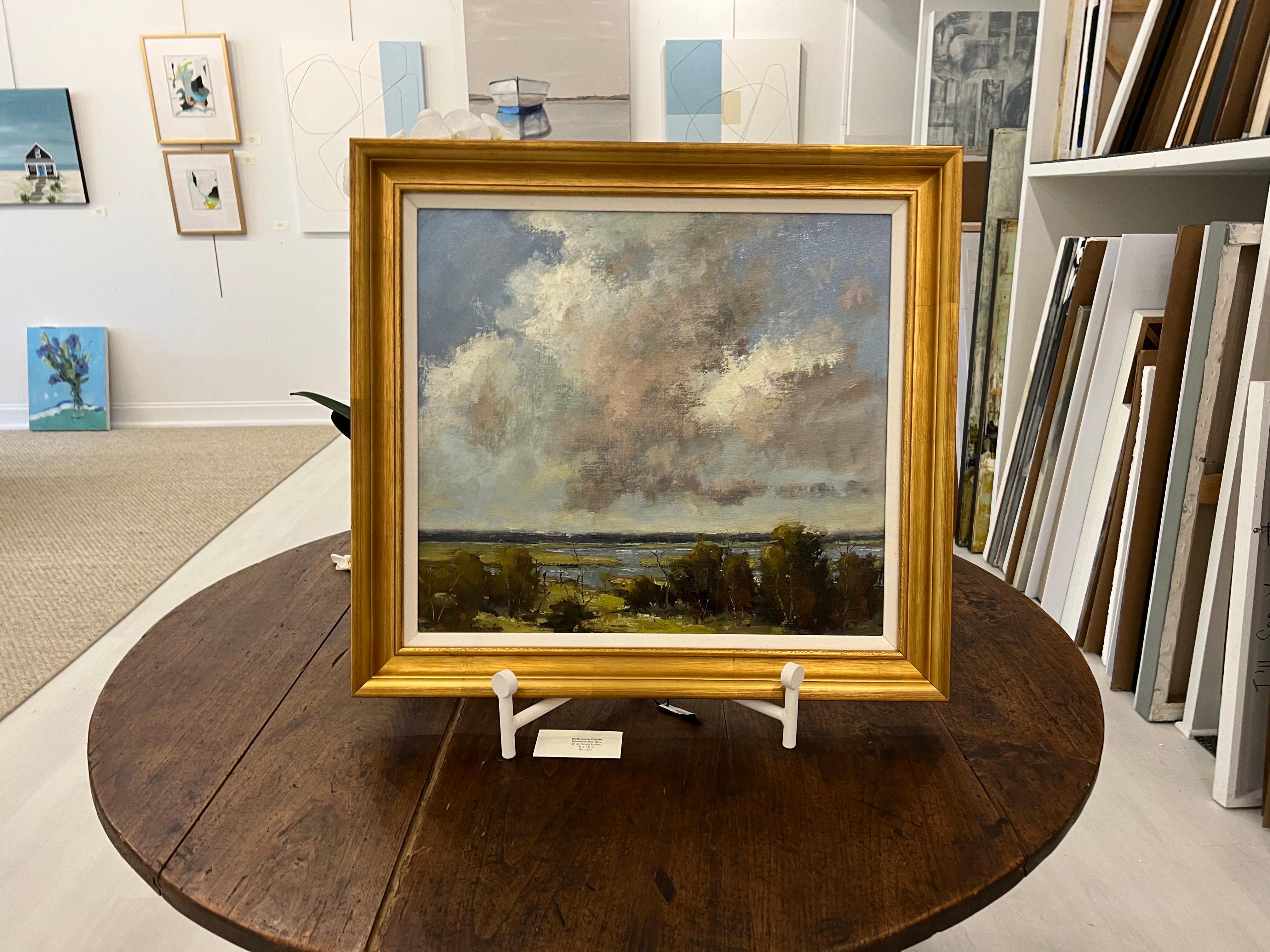 Beneath the Sky by Bethanne Cople, Oil on Board Framed Landscape painting - Painting by Bethanne Kinsella Cople