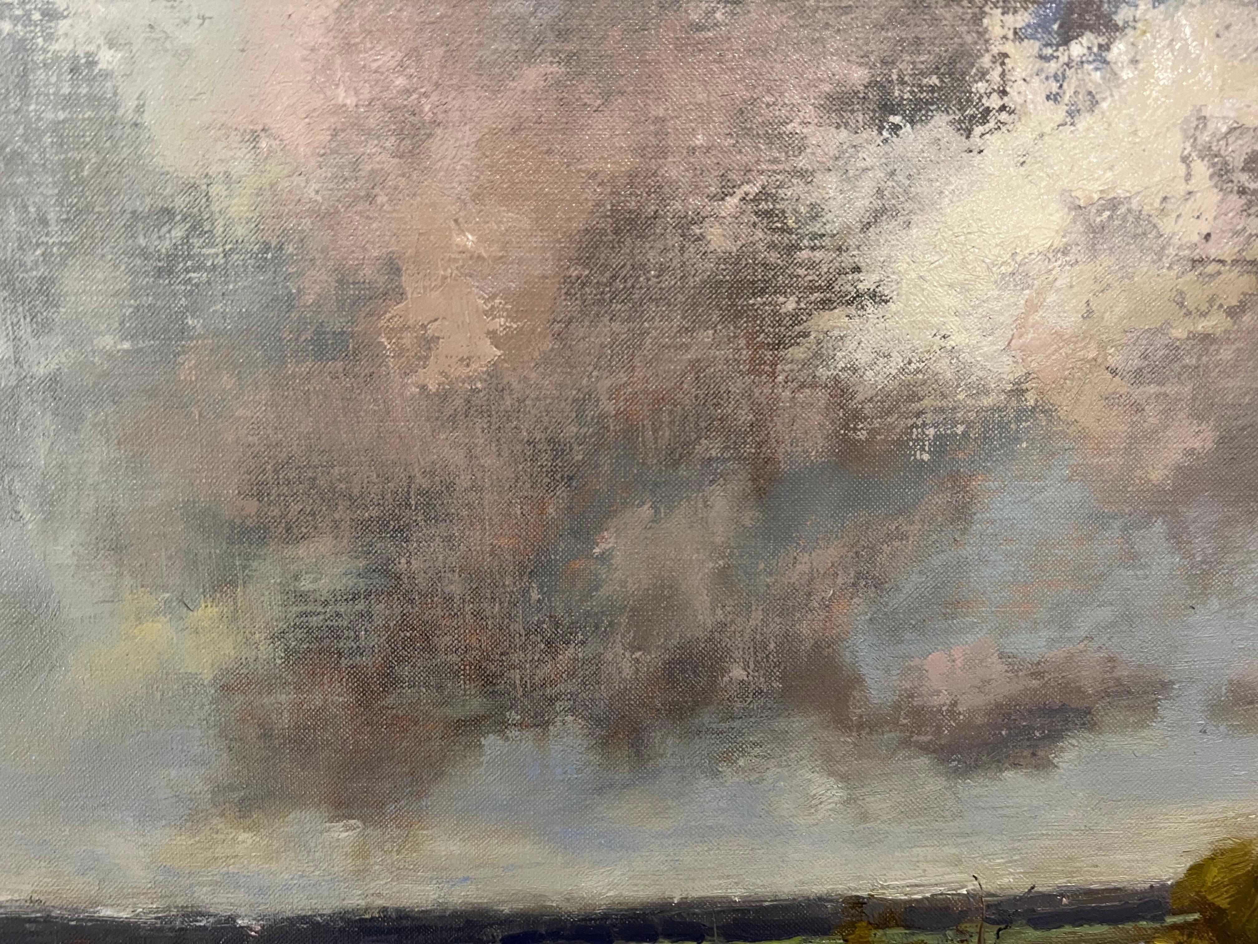 Beneath the Sky by Bethanne Cople, Oil on Board Framed Landscape painting 1