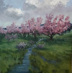 Beneath the Trees by Bethanne Cople, Oil on board Landscape Painting