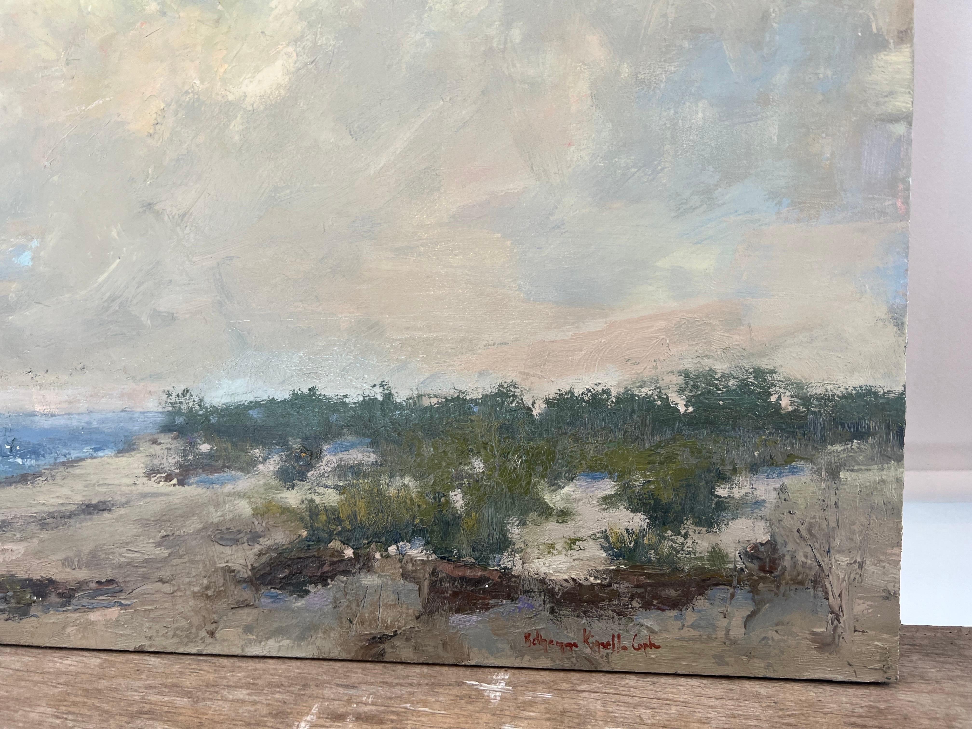 The American landscape – endless skies, calming waters and the varied shores of the East and West coasts - are Cople’s passion and she travels far and wide to capture her subjects. “I love painting the landscape en plein air. In the outdoors,