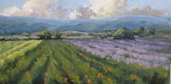 Lavendel und Mohnblumen von Bethanne Cople, Ölgemälde Landschaft Südfrankreichs