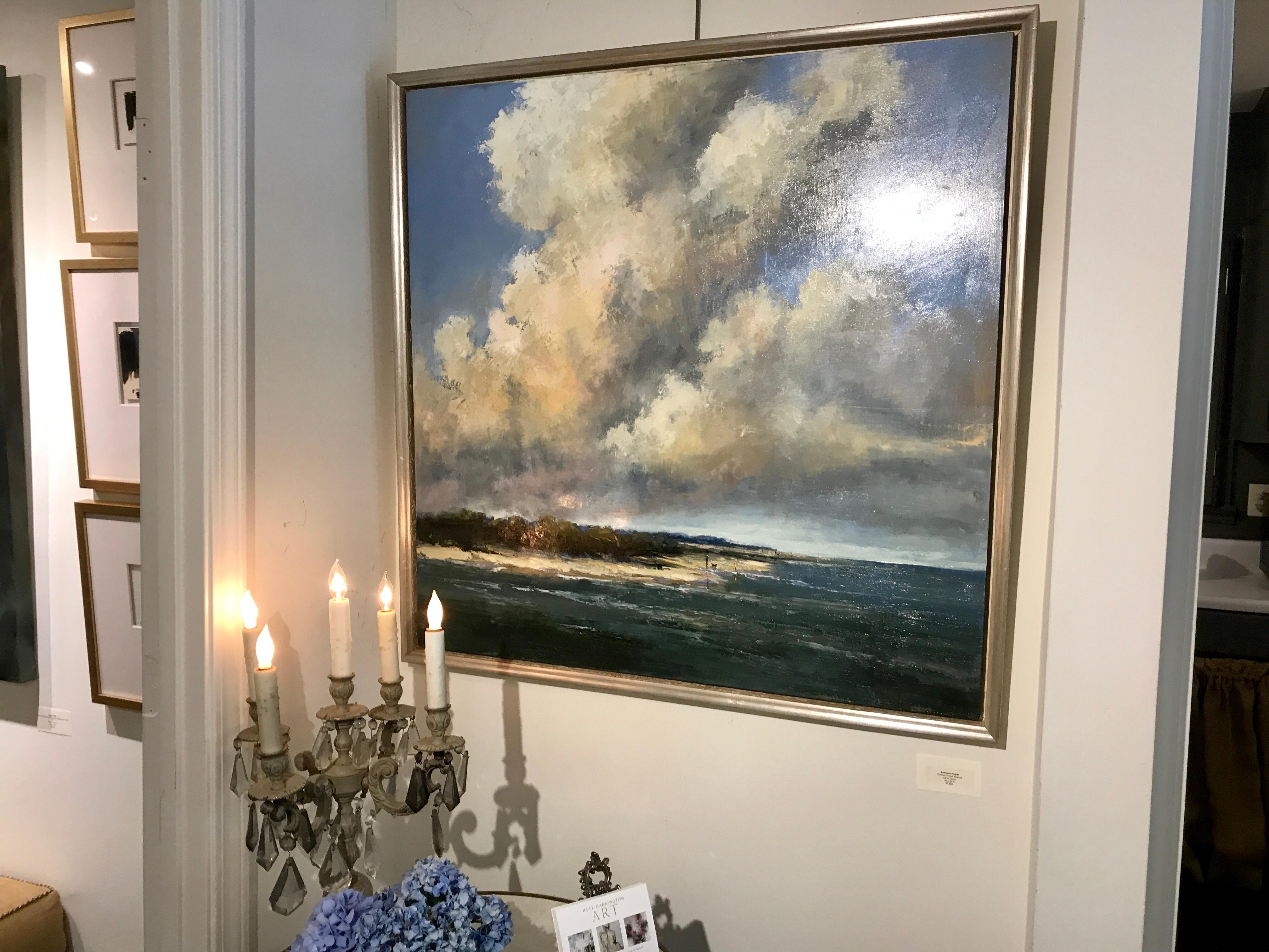 Outline of Their Majesty  by Bethanne Cople, Large Framed Impressionist Seascape - Painting by Bethanne Kinsella Cople