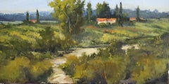 Provence Vista di Bethanne Cople, Quadro ad olio Paesaggio del Sud della Francia