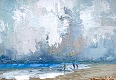 « Where the Sun Forgets the Day »:: Bethanne Cople - Petite peinture de plage encadrée