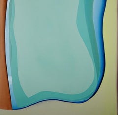 Her Dreams Waver blue green abstract painting