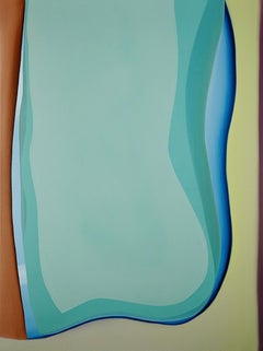 Her Dreams Waver blue green abstract painting