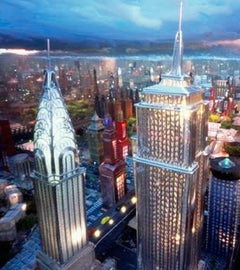 City Lights Pinhole Photo on Dibond Aluminium with UV Resistant Plexiglass