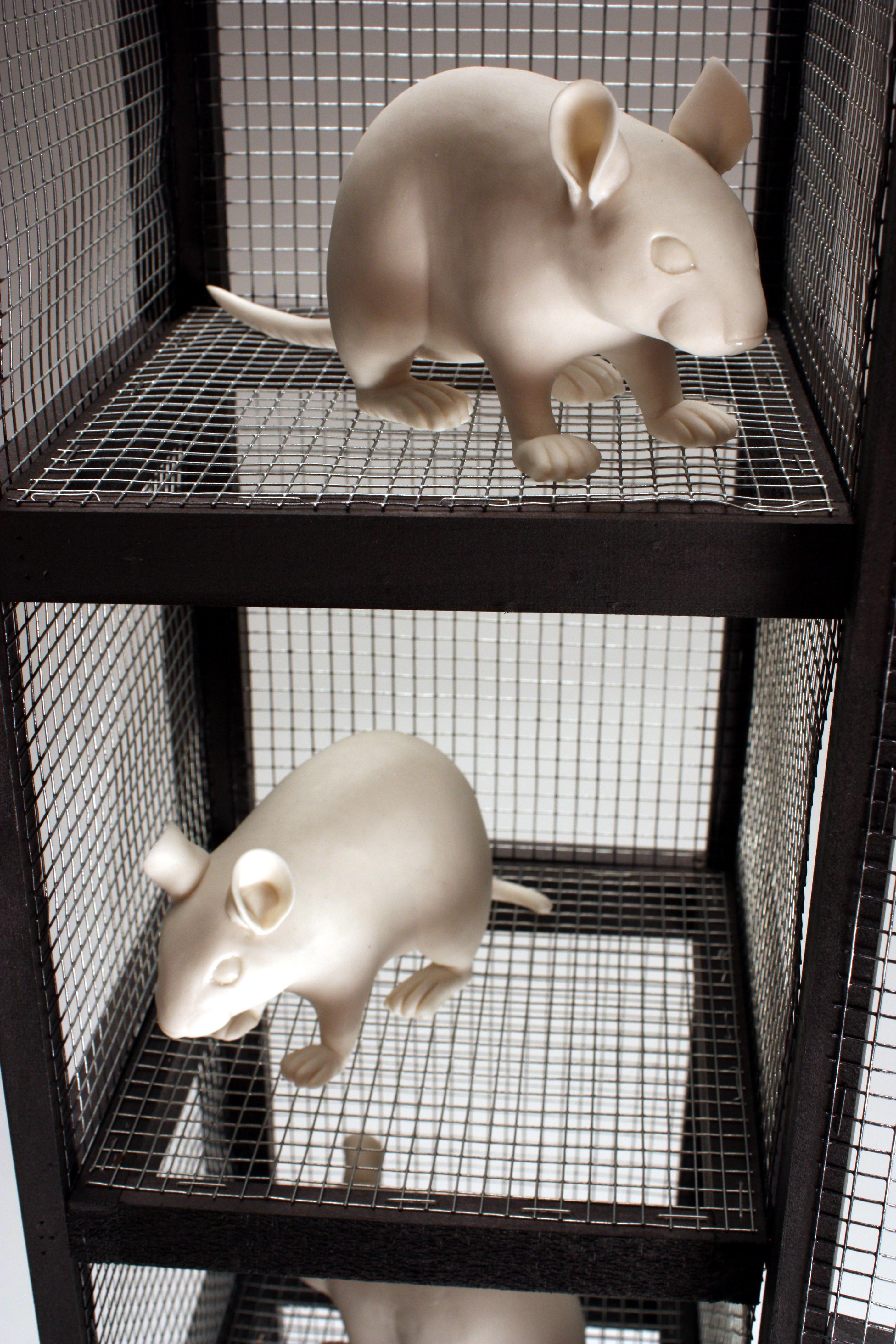 Black Tower of White Porcelain Mice 