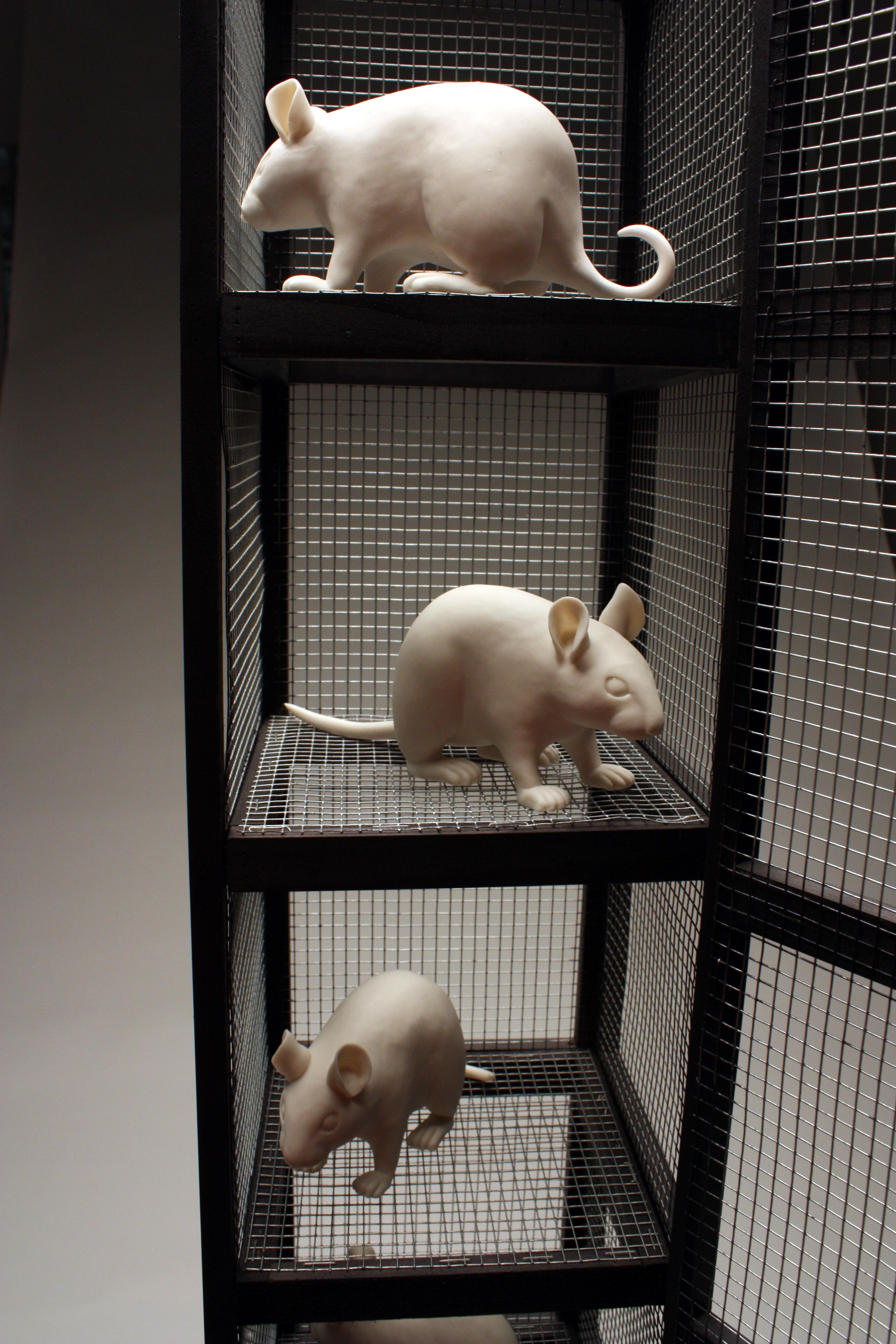 Black Tower of White Porcelain Mice 