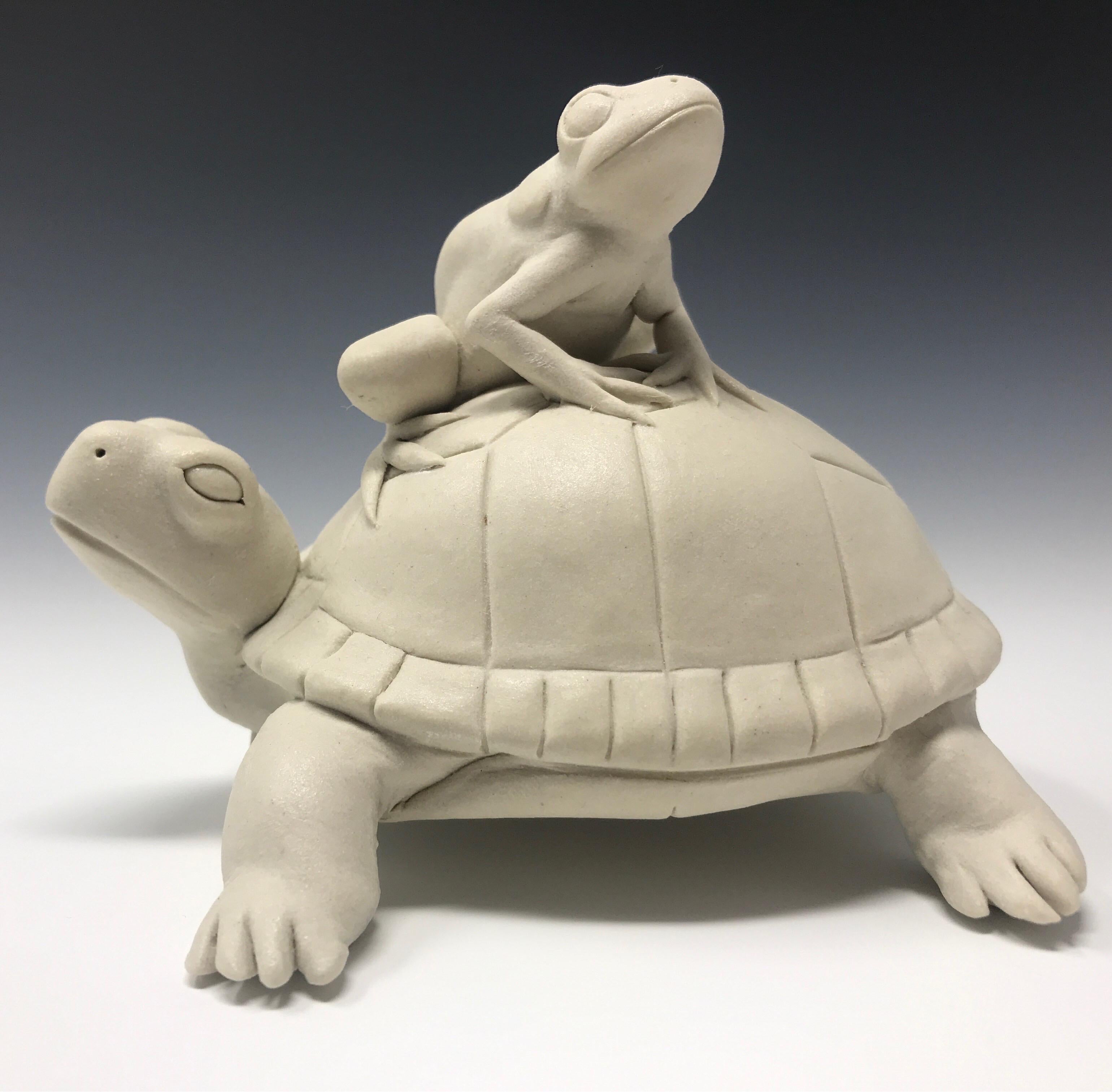 Bethany Krull - Étude en céramique « Turtle Frog Stack Study » de Bethany  Krull En vente sur 1stDibs