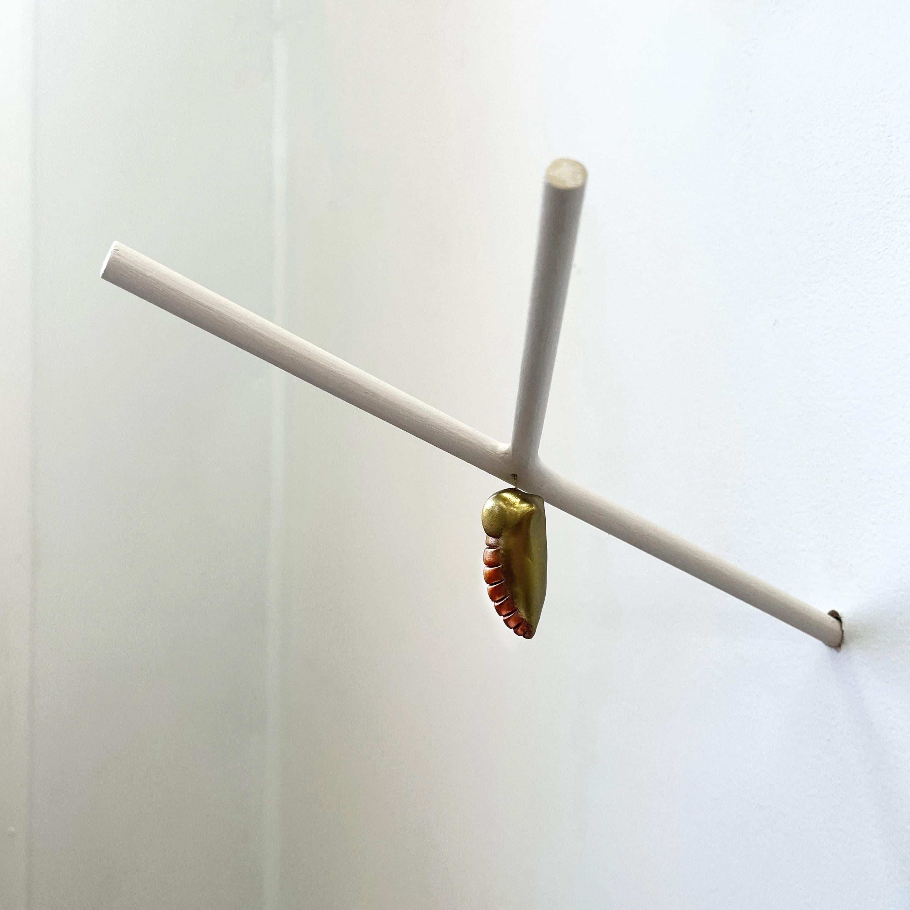 Chrysalis on a minimalist Branch (ten) - Contemporary Mixed Media Art by Bethany Krull
