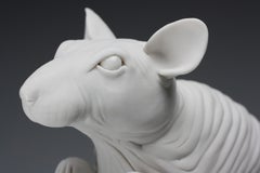 Porcelain Rat Sculpture "Snitch" by Bethany Krull