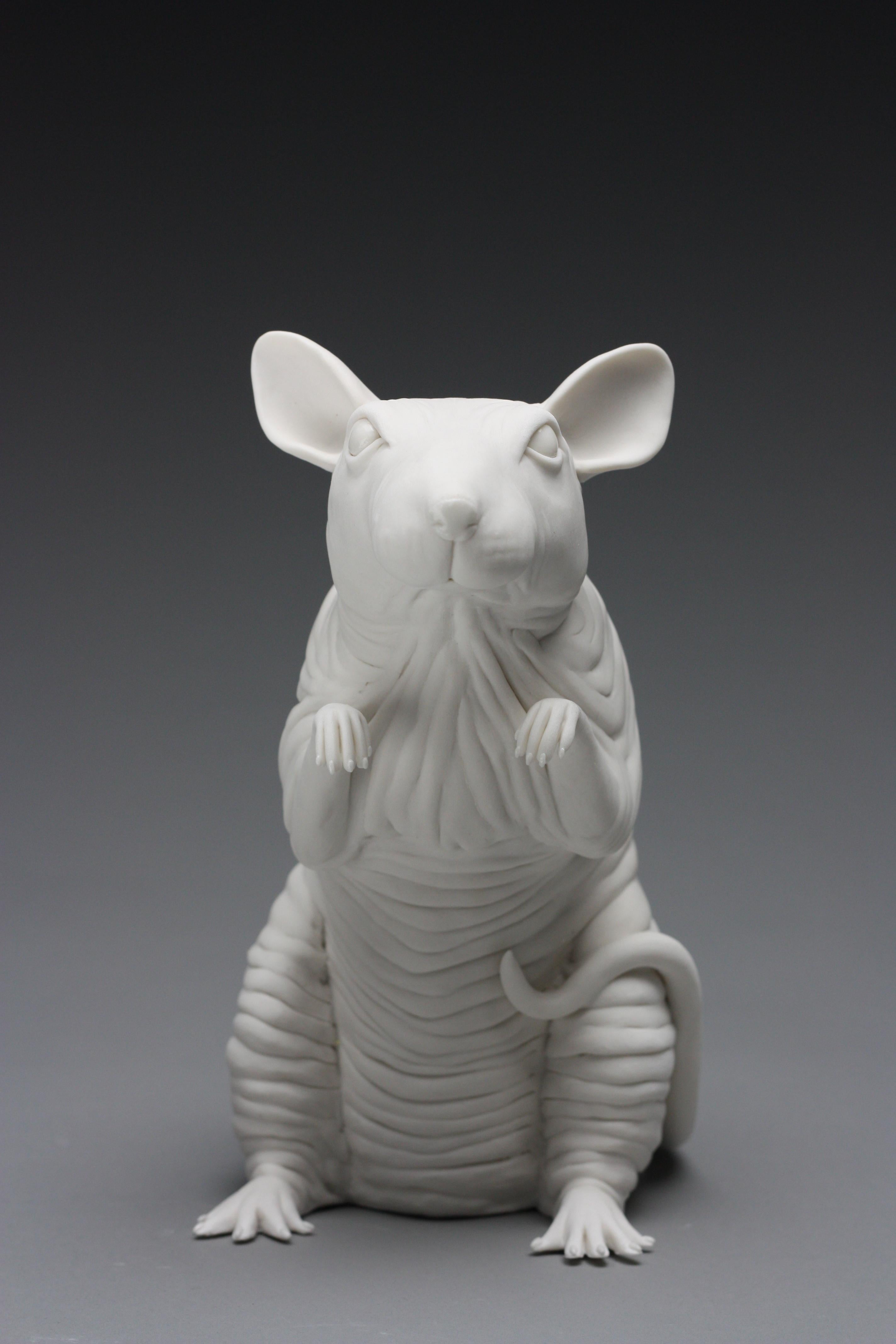 Porzellan-Rat-Skulptur „Strickch“ von Bethany Krull im Angebot 5