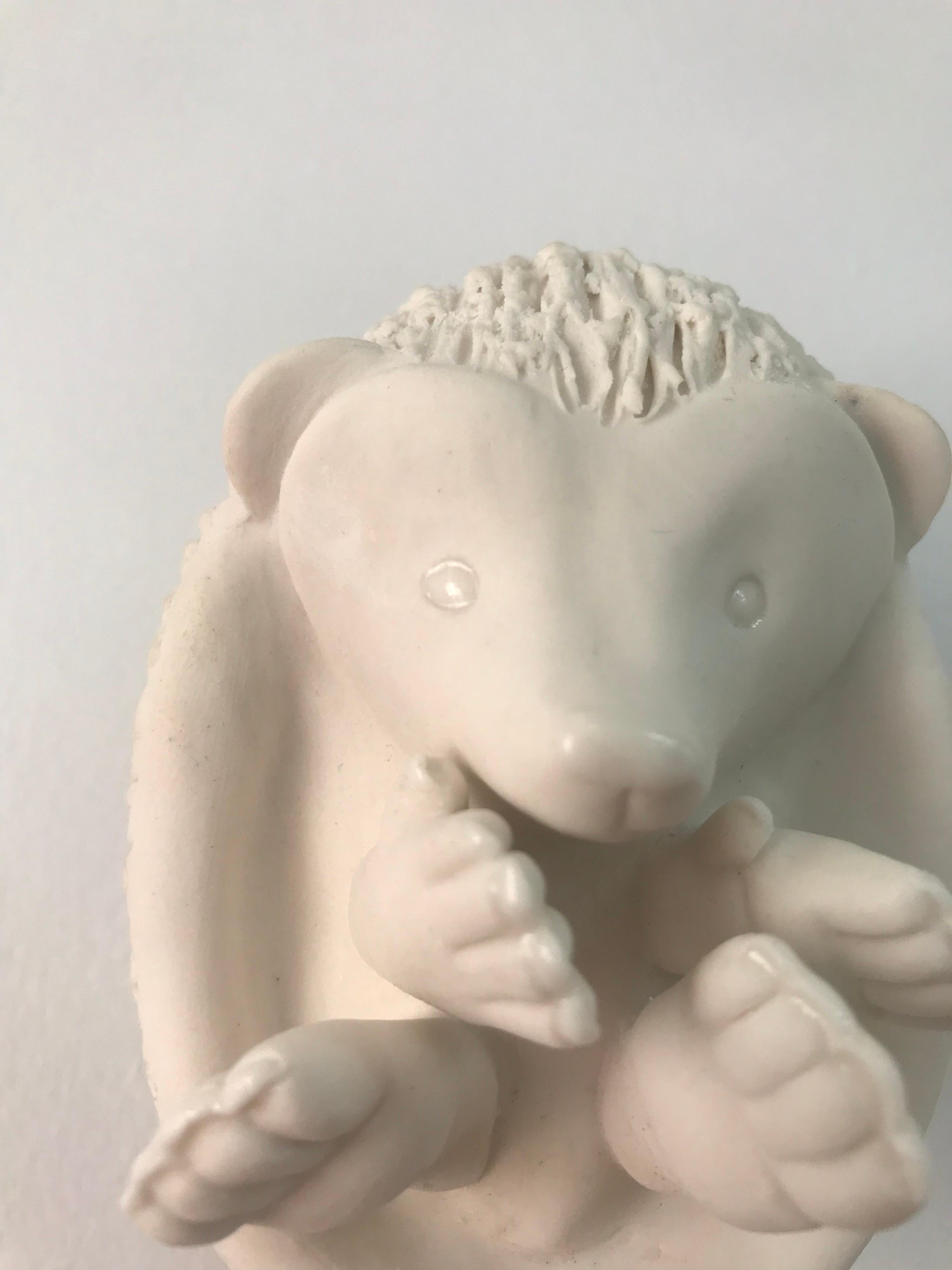 Porcelain Wall Hanging “Hedgehog Baby” by Bethany Krull 1