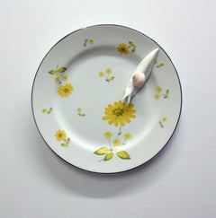 Wall Plate with Snail “Traversing Yellow Flowers” by Bethany Krull