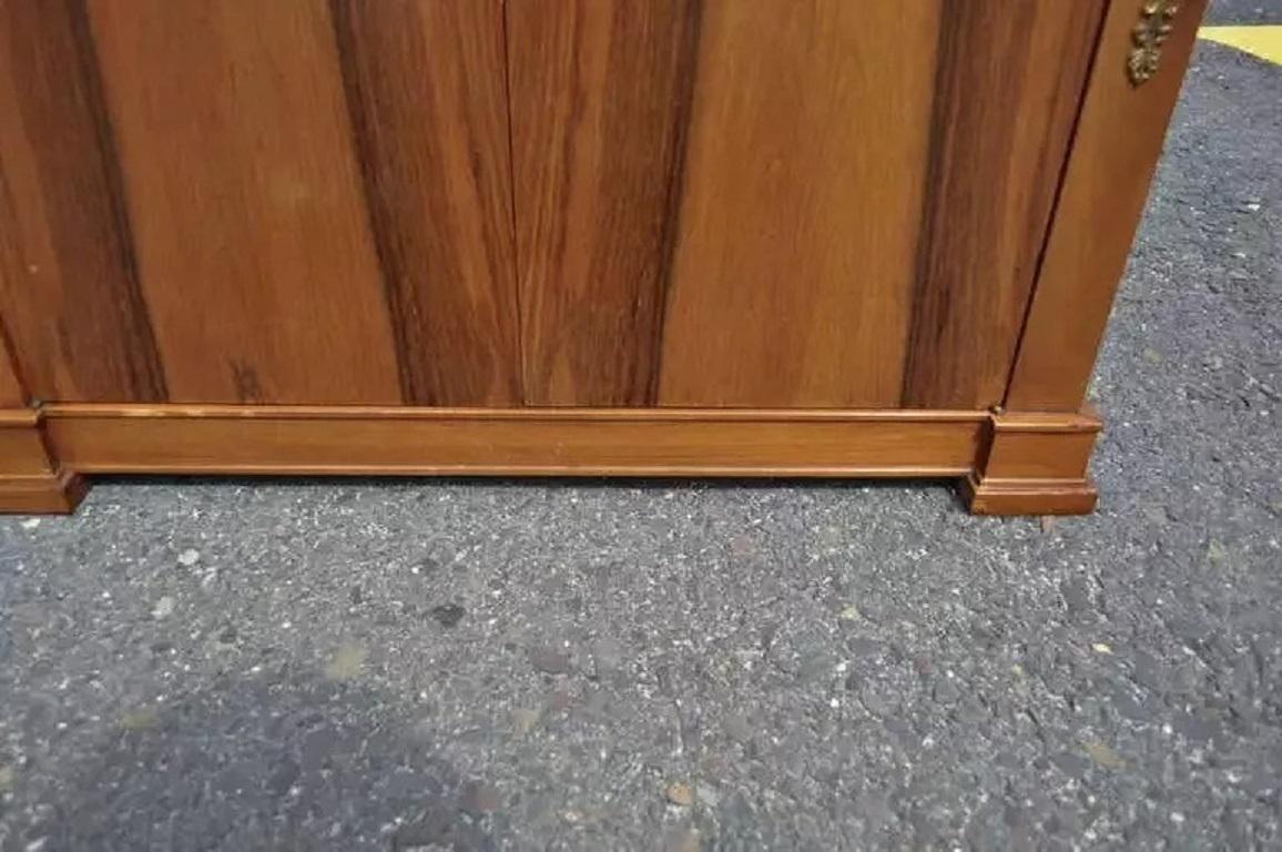 Bethehem Furn. Rosewood Neoclassical Bookcase Breakfront Entertainment Cabinet For Sale 4