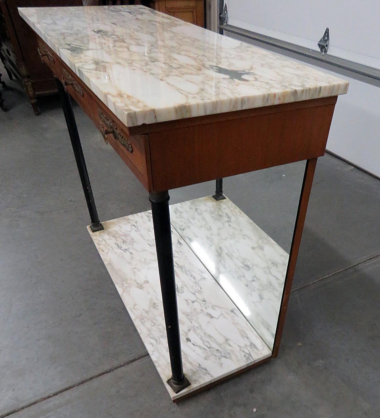 Bethlehem Furniture Marble Top Pier Table 1