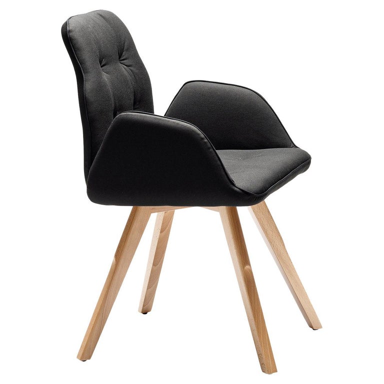 Betibù SP Black Chair by Dario Delpin For Sale
