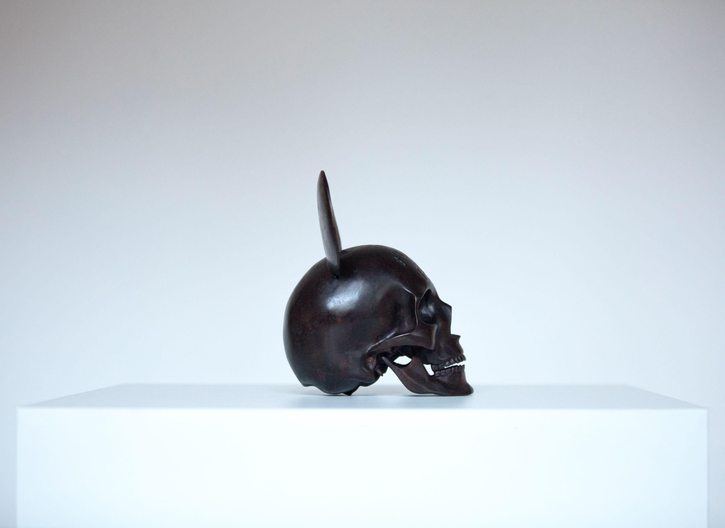 Fucking Ego  - Brown bronze sculpture, 2021 - Sculpture by Beto Gatti