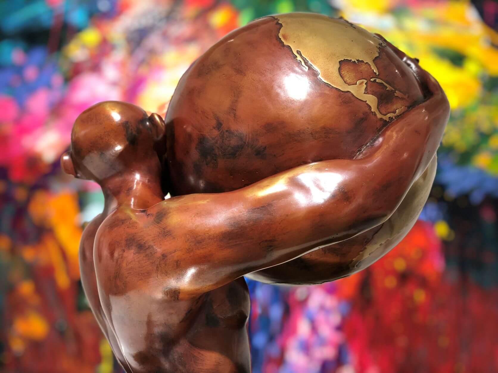 Human Rights - sculpture en bronze, 2022 en vente 4