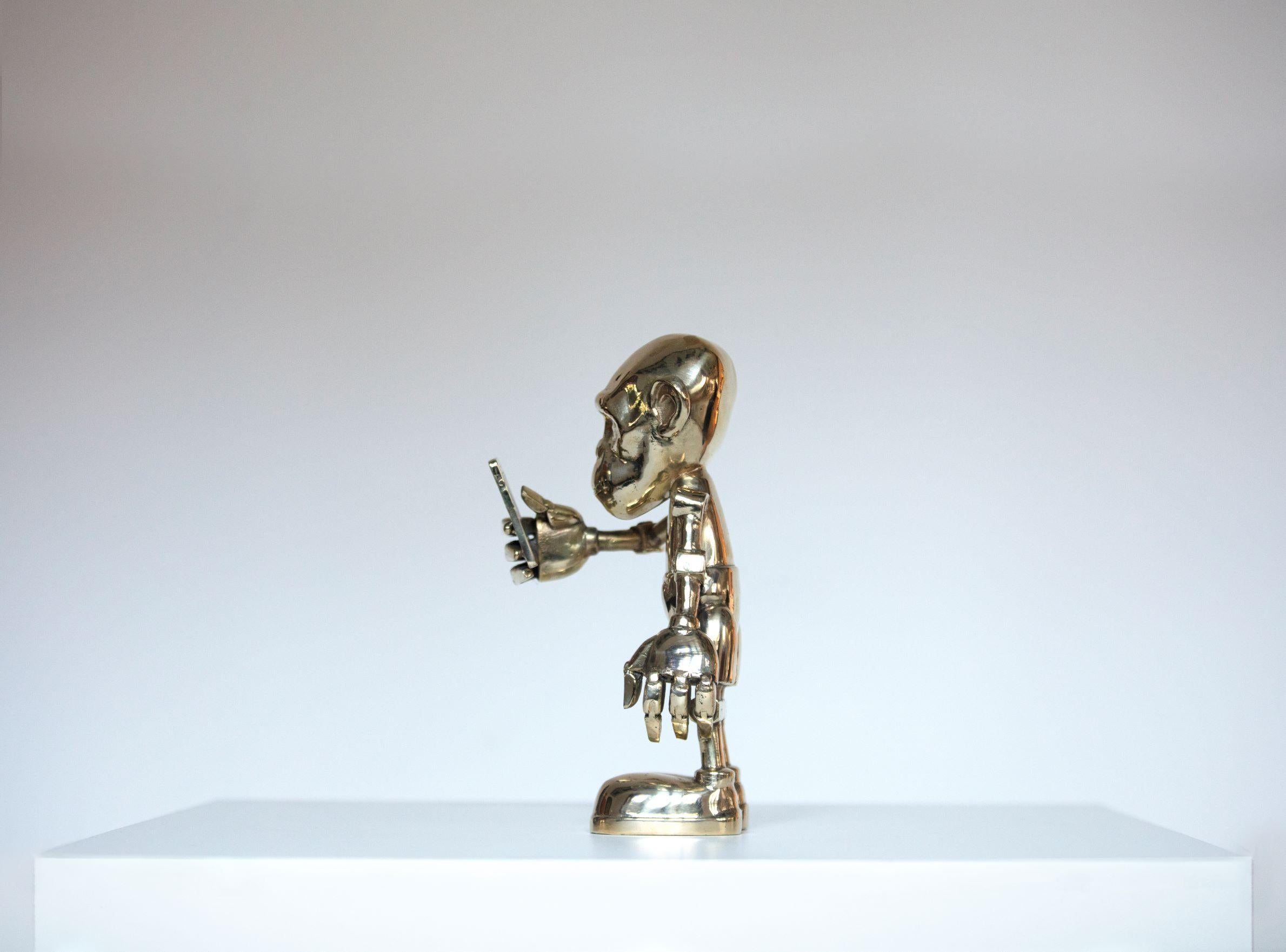 Toy Art  - Golden bronze sculpture, 2022 For Sale 3