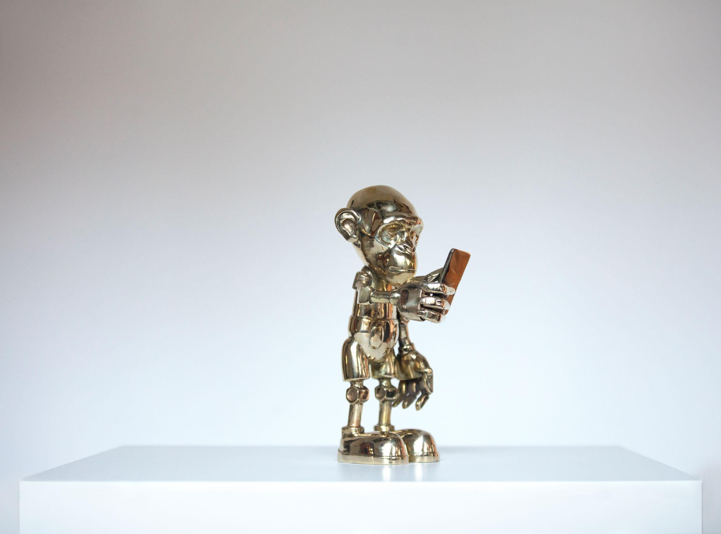 Toy Art  - Golden bronze sculpture, 2022 For Sale 4