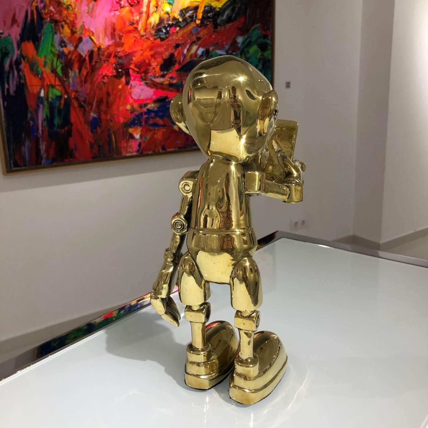 Toy Art  - Golden bronze sculpture, 2022 For Sale 1