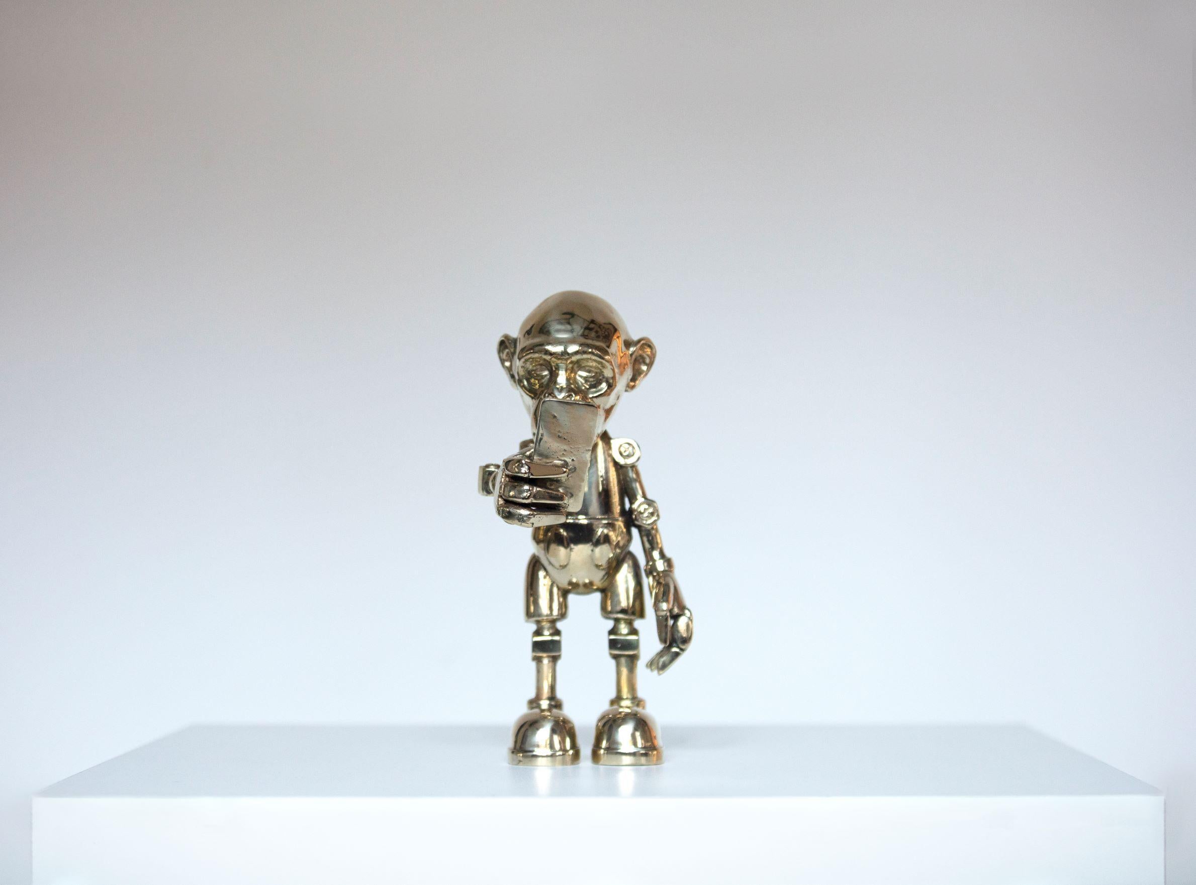 Toy Art  - Golden bronze sculpture, 2022 For Sale 2