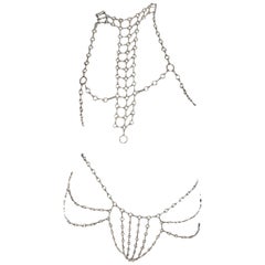 Betony Vernon „Body Chain“ Halskette und Gürtel aus Sterlingsilber 925, auf Lager