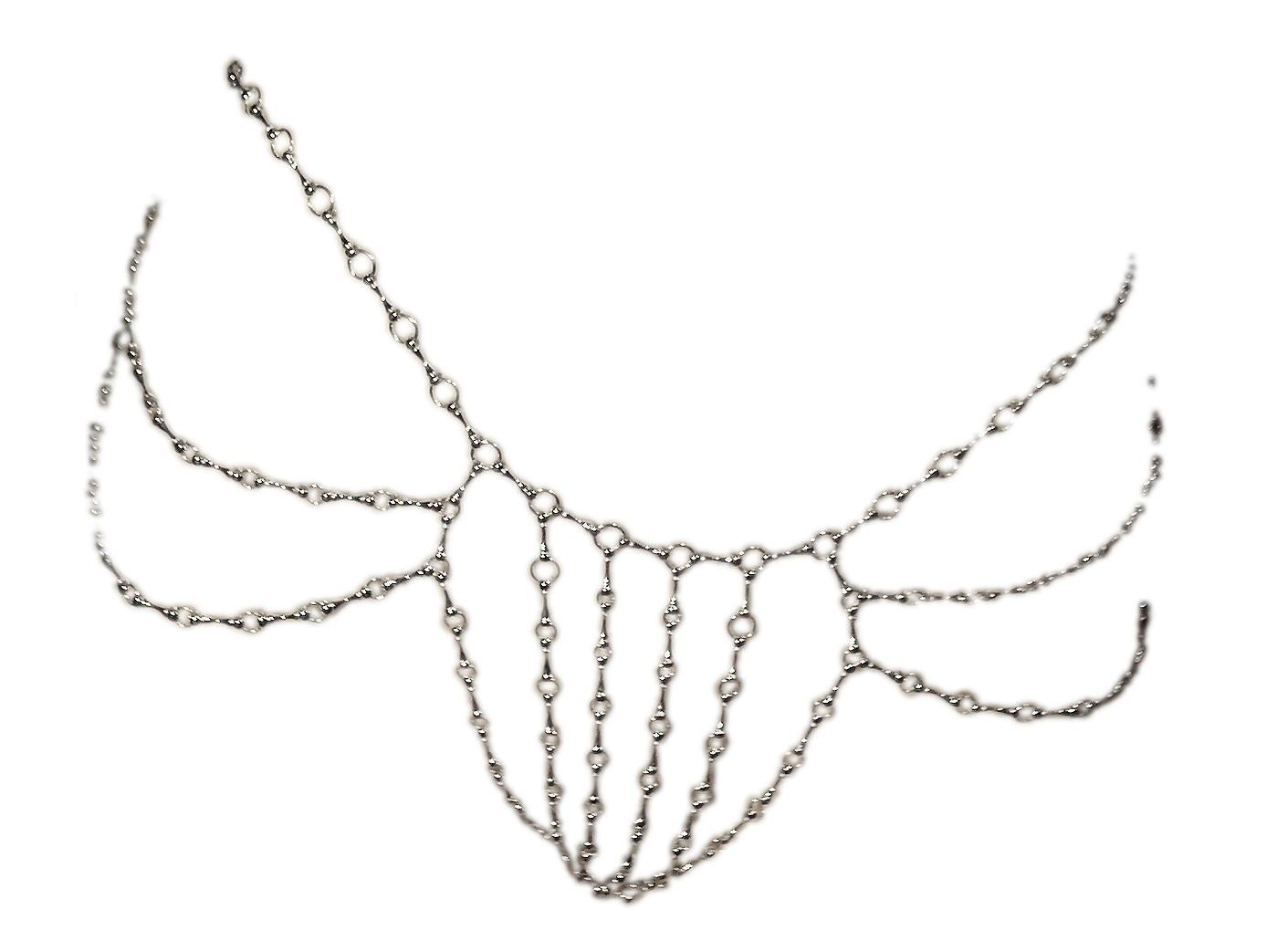 Betony Vernon Collier et ceinture « Body Chain » en argent sterling 925 en stock en vente 2