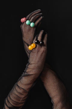 Betony Vernon "Double Sphere Calcite Massage Ring" Sterling Silver 925 in Stock