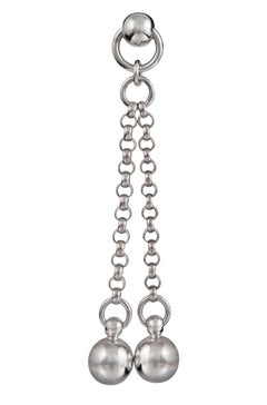 Betony Vernon "Double Sphere Cocktail Earrings" Sterling Silver 925 in Stock