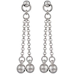 Betony Vernon „Double Sphere Cocktail-Ohrringe“ aus Sterlingsilber 925, auf Lager