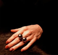 Betony Vernon "Double Sphere Massage Ring" Ring 18 Karat Gold