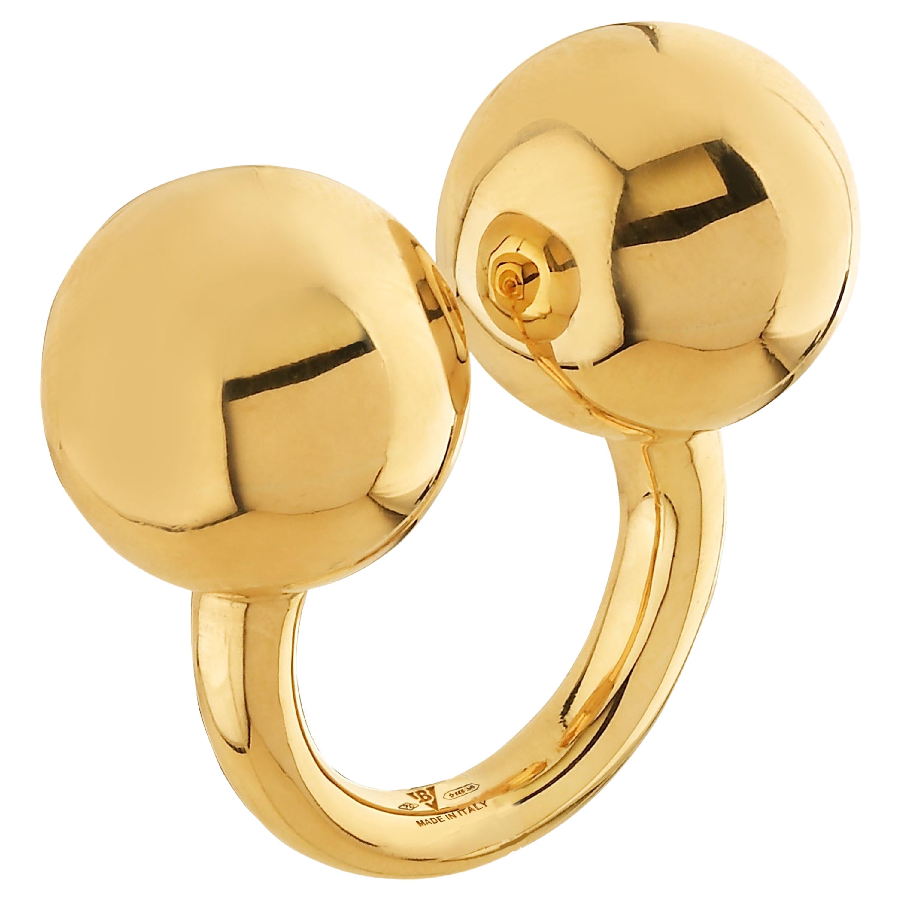 Betony Vernon "Double Sphere Massage Ring" Ring 18 Karat Gold