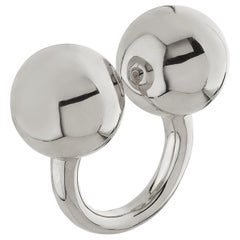 Betony Vernon "Double Sphere Massage Ring" Ring Sterling Silver 925 in Stock