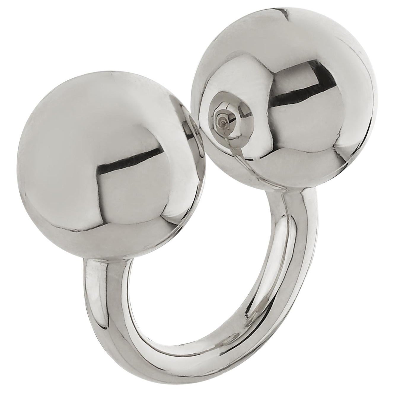 Betony Vernon „Double Sphere Massage-Ring“ Ring aus Sterlingsilber 925 