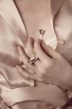 Betony Vernon "Essence Ring" Sterling Silver 925 with Funnel and Gold Cap